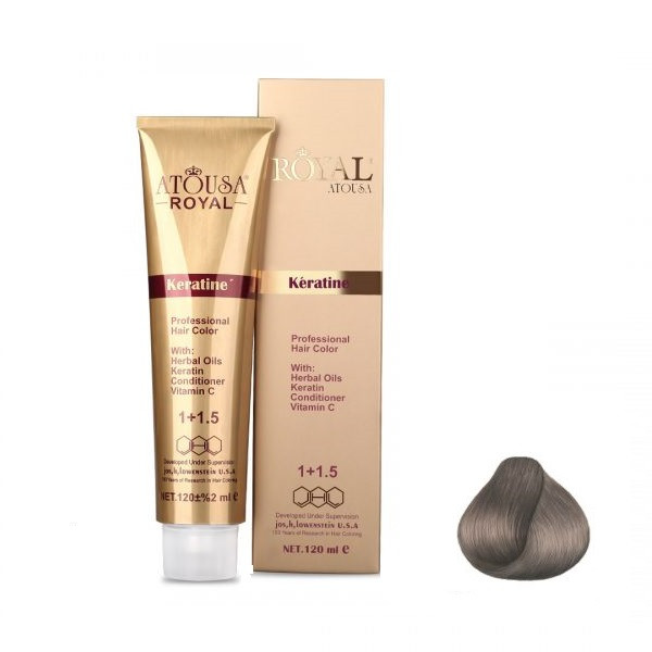 رنگ مو آتوسا رویال شماره 8.2 حجم 120 میلی لیتر رنگ بلوند خاکستری روشن