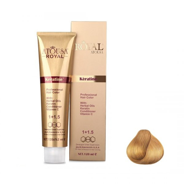 رنگ مو رویال آتوسا شماره 10.5 حجم 120 میلی لیتر رنگ بلوند چای