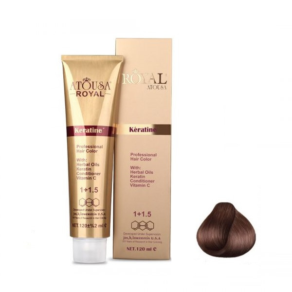 رنگ مو آتوسا رویال شماره 4.04 حجم 120 میلی لیتر رنگ بلوطی متوسط