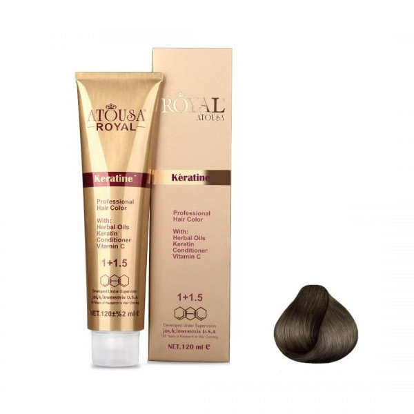 رنگ مو رویال آتوسا شماره 4.3 حجم 120 میلی لیتر رنگ قهوه ای زیتونی متوسط